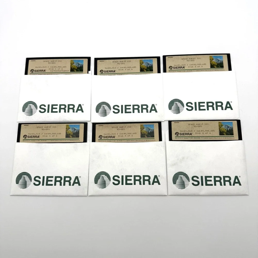 Space Quest III Pirates of Pestulon PC Game 1989 Vintage Big Box 5.25 Disk